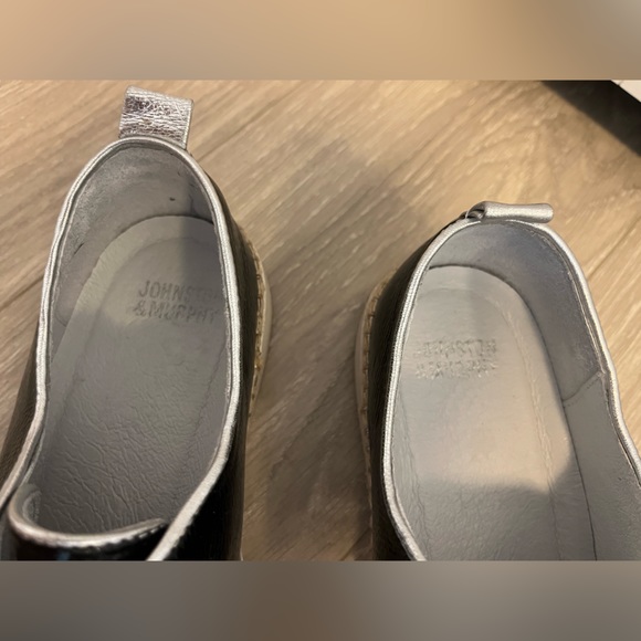EUC Johnston & Murphy Patent Leather Sneaker Espadrilles Size 10 - Picture 4 of 6